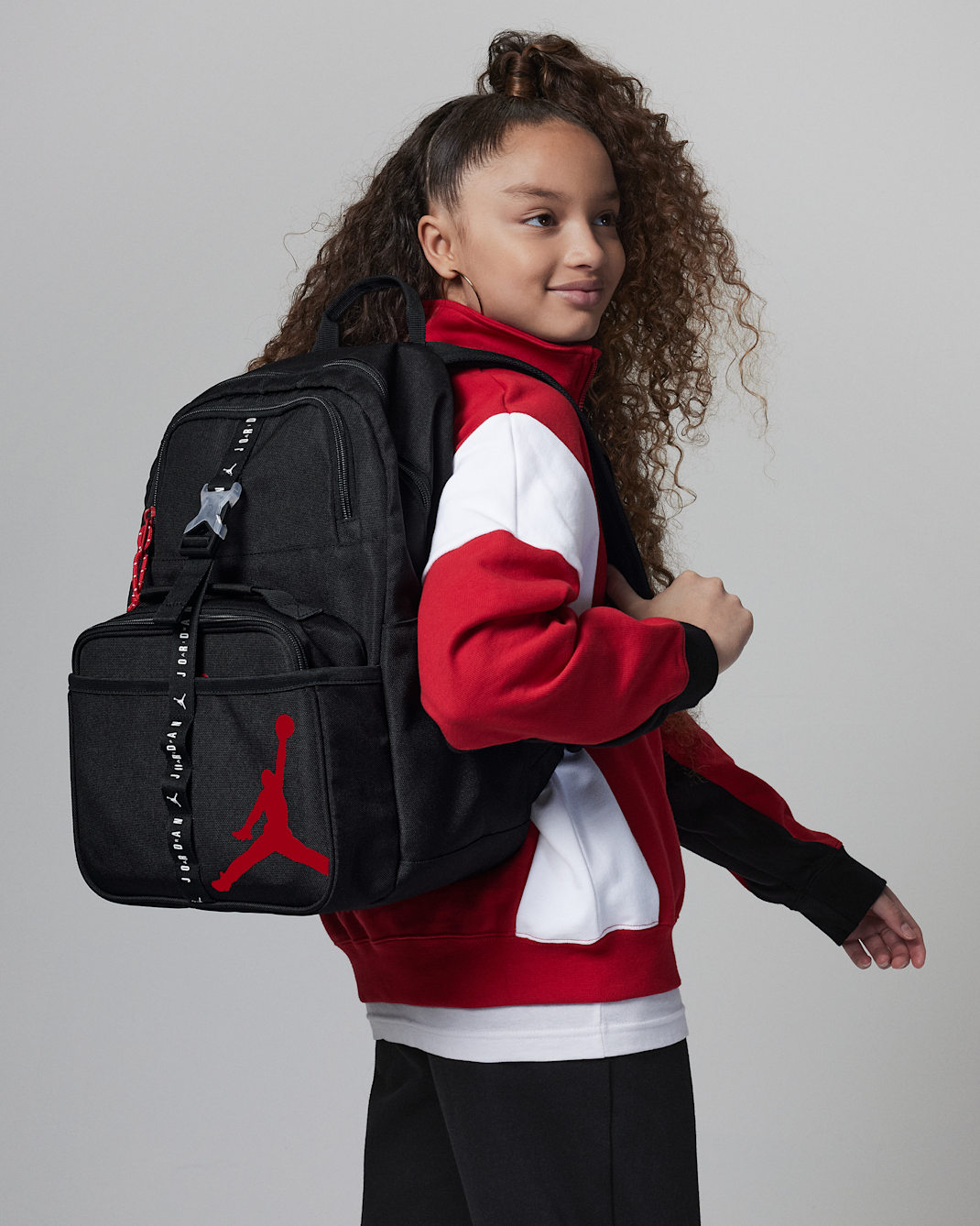 Air Jordan Lunch Backpack Mochila (18 l) y bolsa para el almuerzo (3 l) - Negro