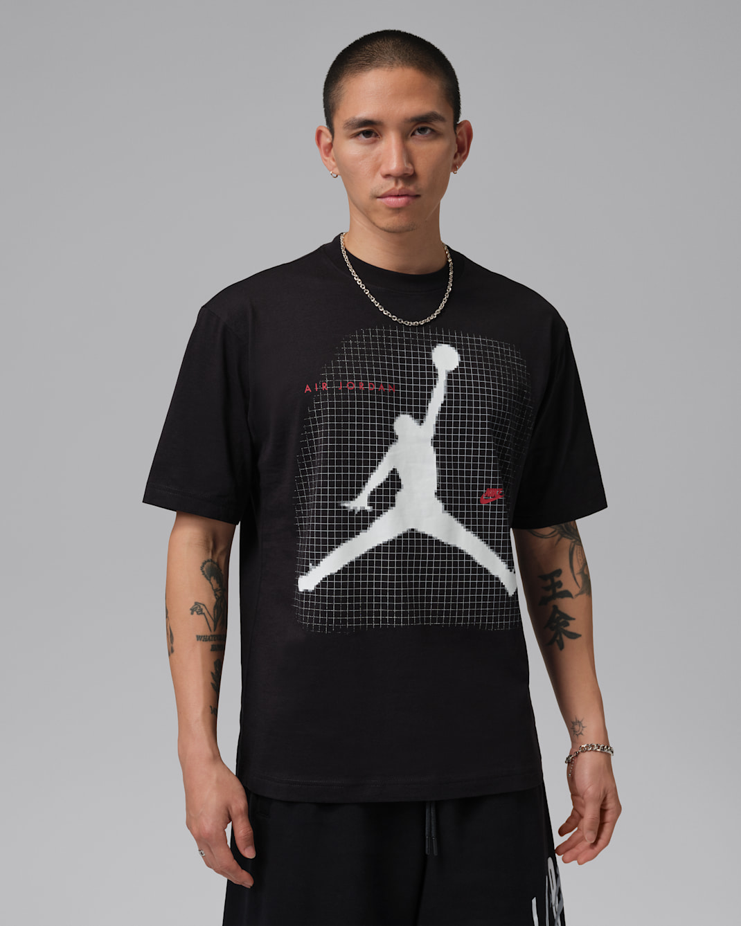 Jordan Men's Graphic T-Shirt - Black/White/Gym Red