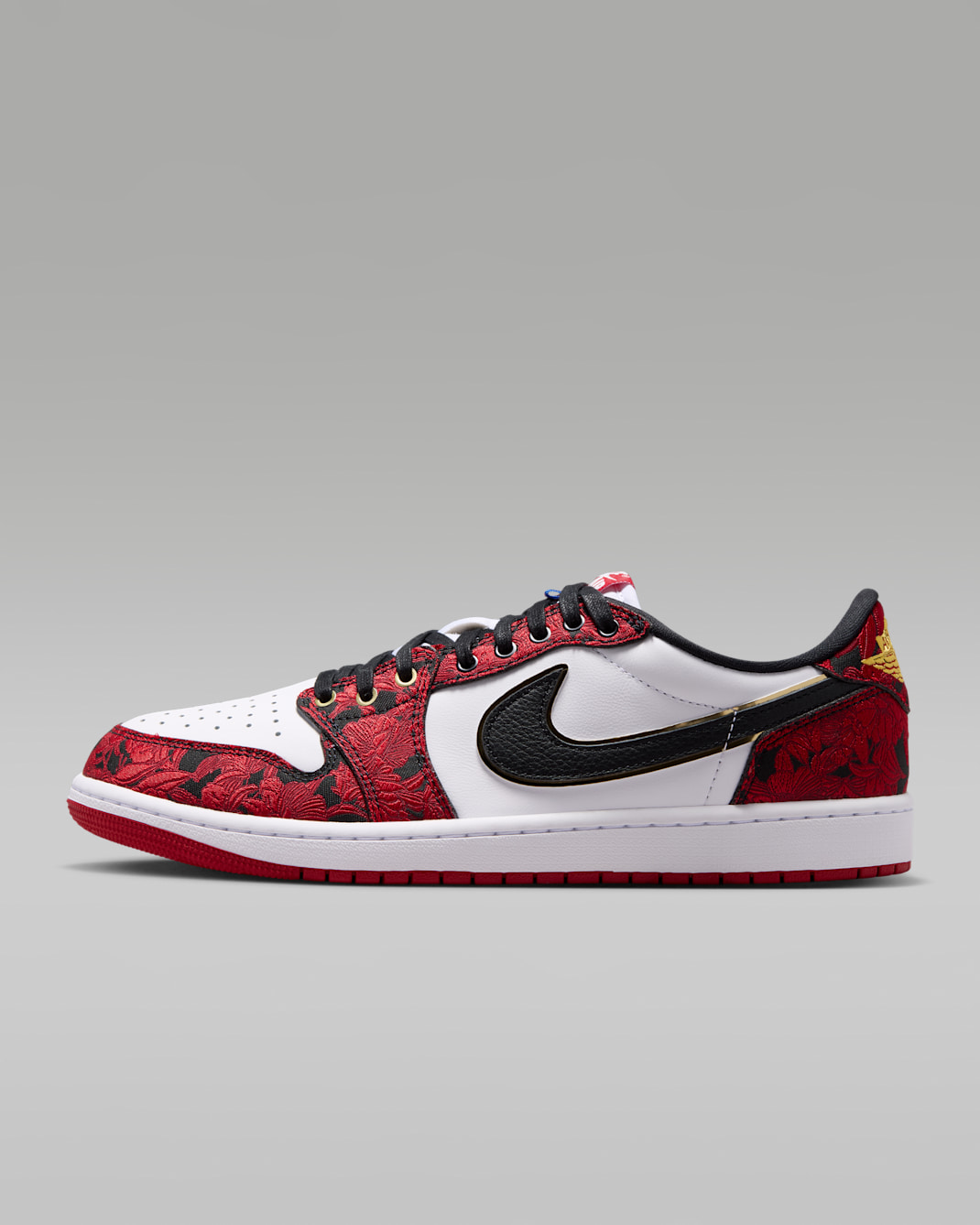 Air Jordan 1 Retro Low OG "Garden" Men's Shoes - Black/Summit White/Laser Fuchsia/Varsity Red