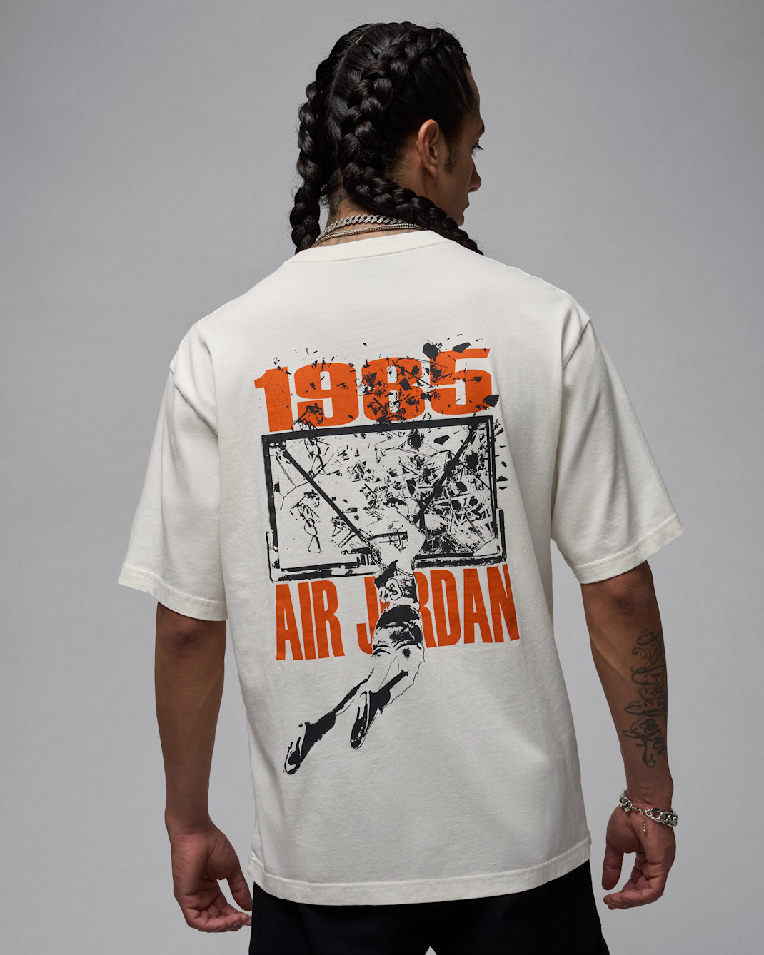 T-shirt à motif oversize Jordan Brooklyn pour homme - Sail/Off Noir