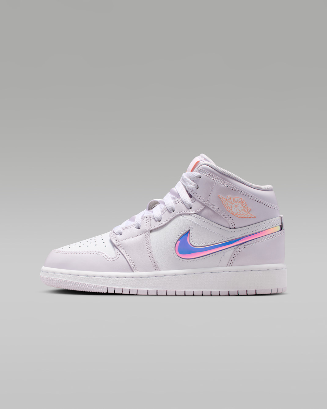 Air Jordan 1 中筒 SE 大童鞋款 - Barely Grape/白色/Atomic Pink