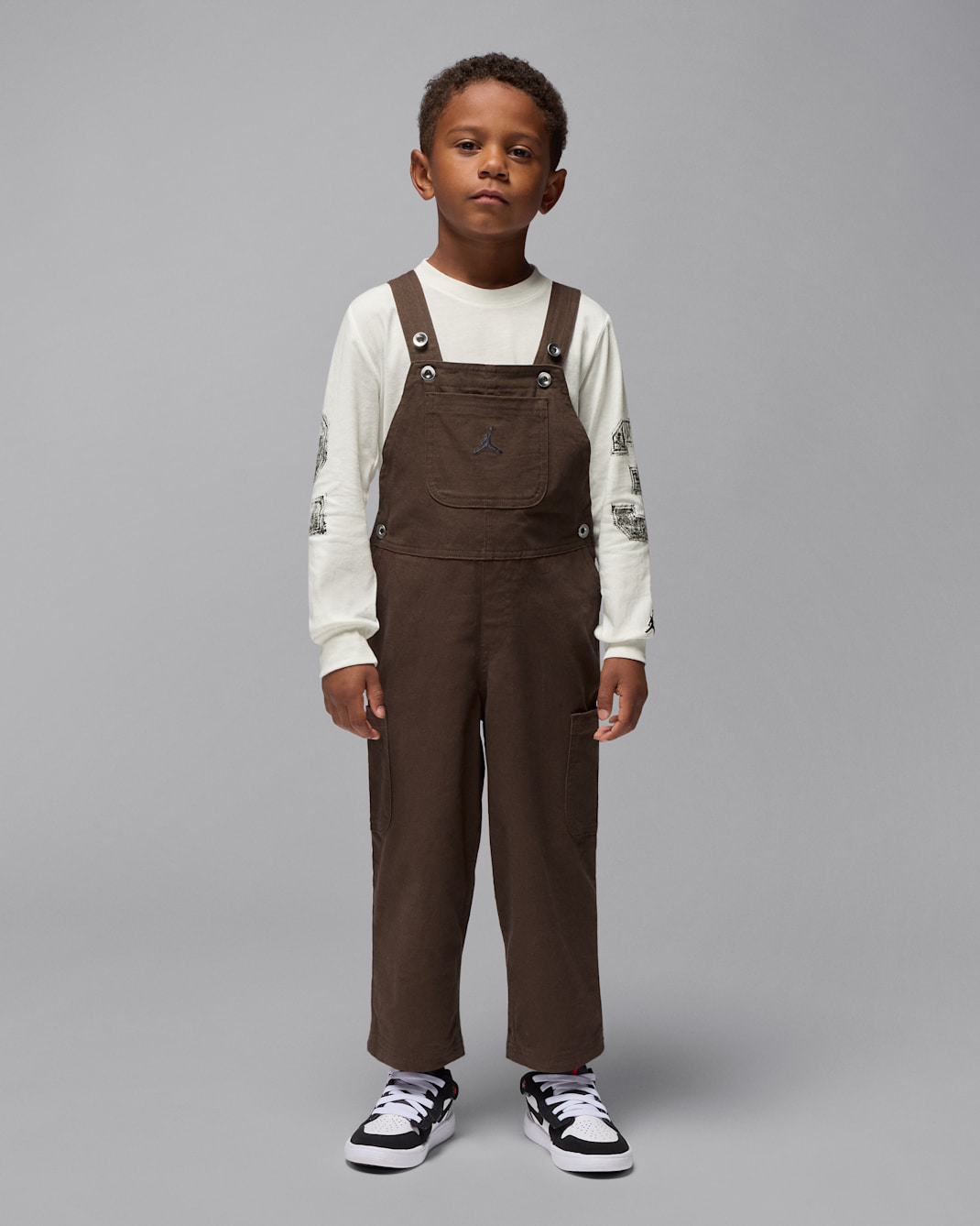 Conjunto de 2 piezas con overoles para niños talla pequeña Jordan MVP - Marrón barroco