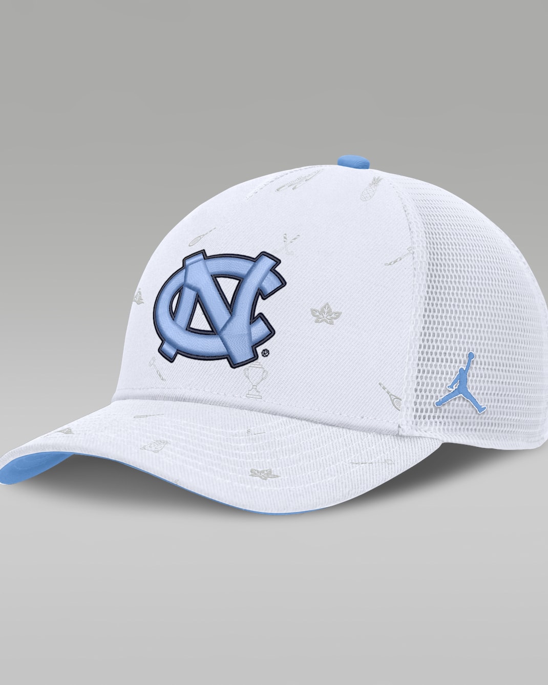 North Carolina Country Club Golfin' Rise Men's Jordan Brand College Trucker Adjustable Hat - White