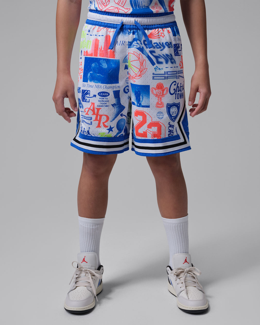 Jordan Dri-FIT Big Kids' MJ Printed Sport Diamond Shorts - Game Royal