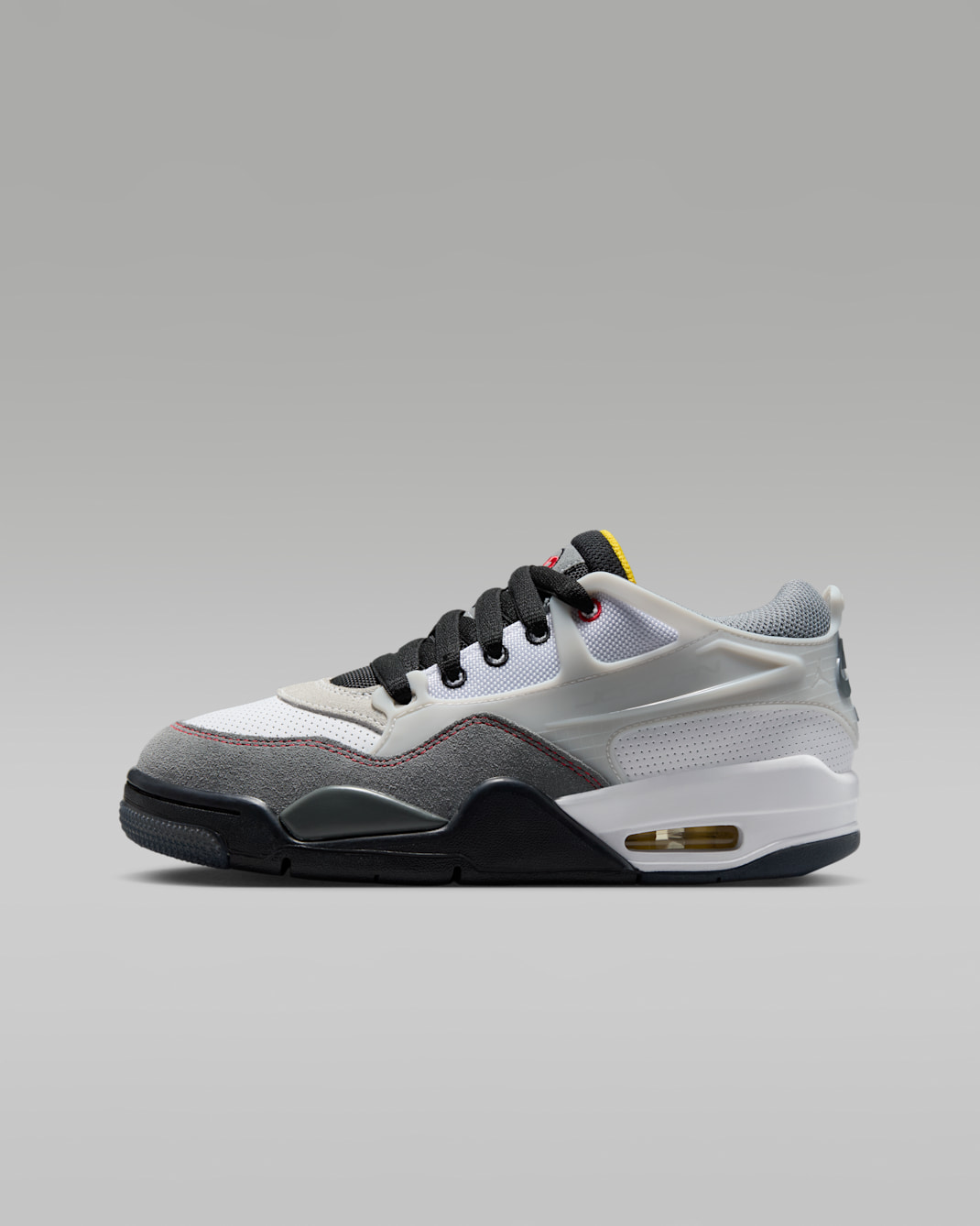 Air Jordan 4 RM Premium Older Kids' Shoes - White/Black/Smoke Grey/Fire Red