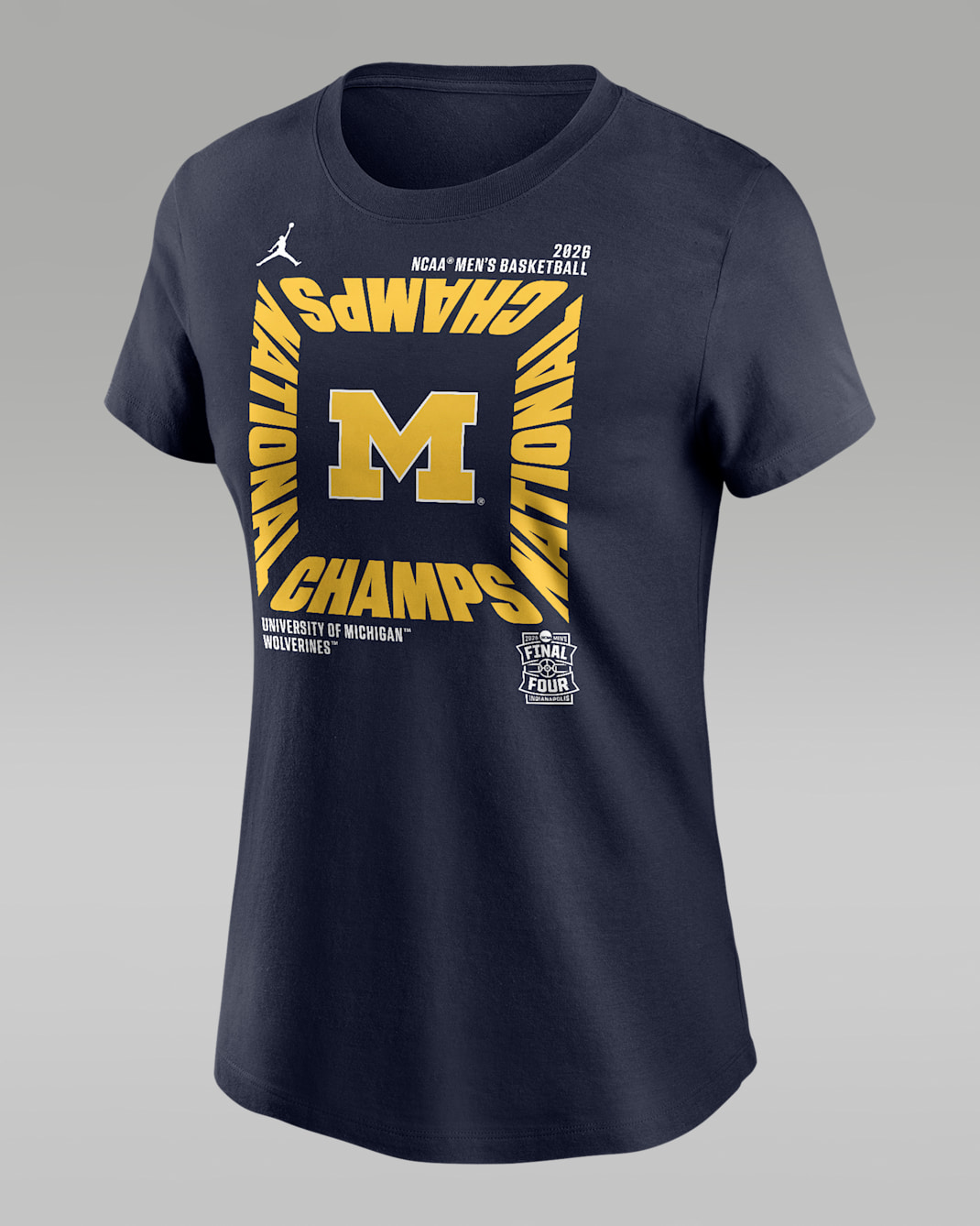 Michigan (Men's) Women's Jordan College T-Shirt - Navy