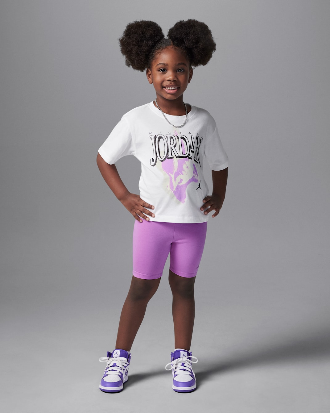 Jordan Younger Kids' Retro 1984 2-Piece Bike Shorts Set - Rush Fuchsia