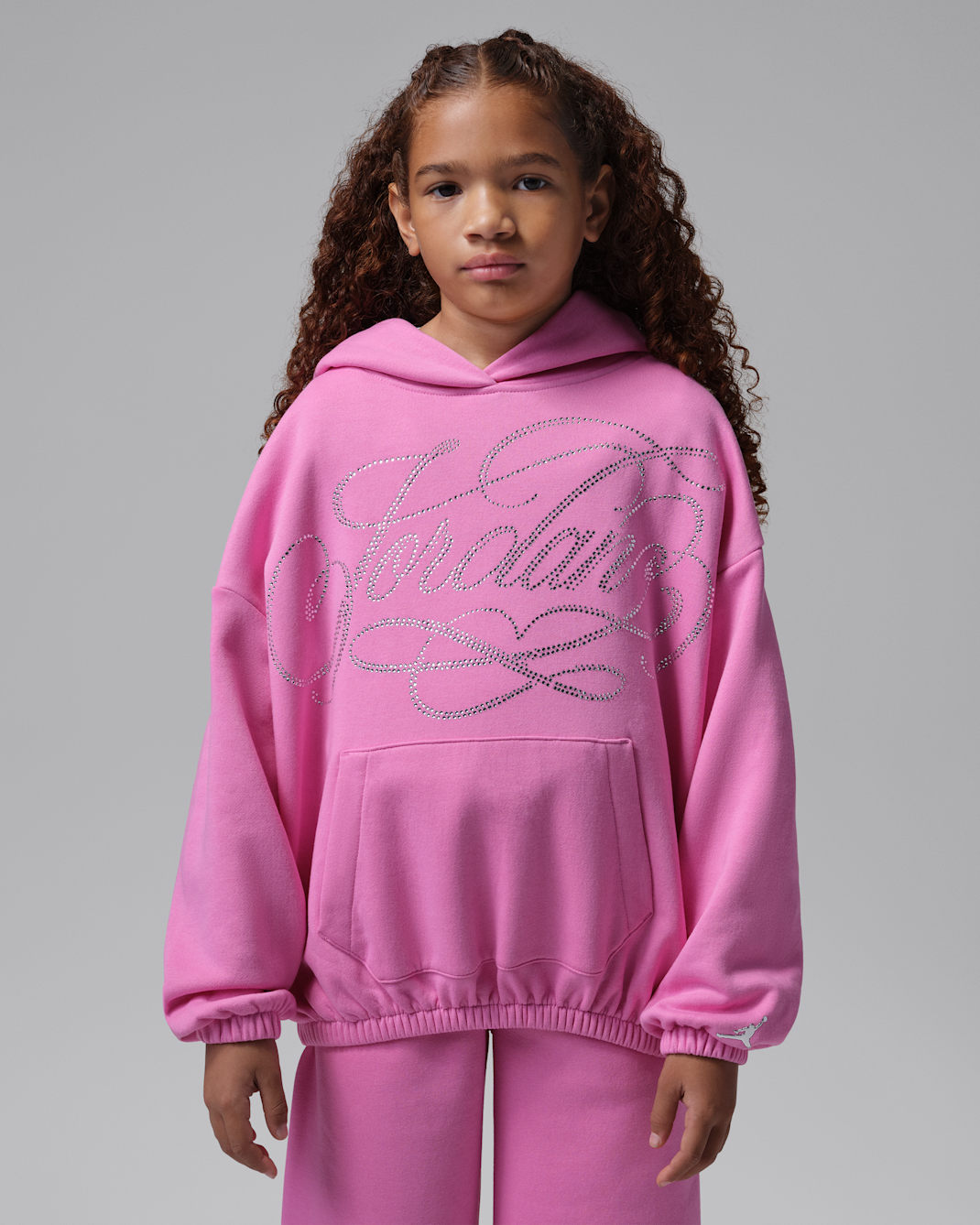 Jordan Big Kids' Fierce and Fearless Pullover Hoodie - Playful Pink