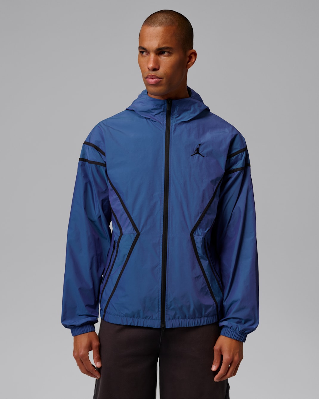 조던 플라이트 테크 남성 드래프트 재킷 - 라이트 블루 퓨리/블랙