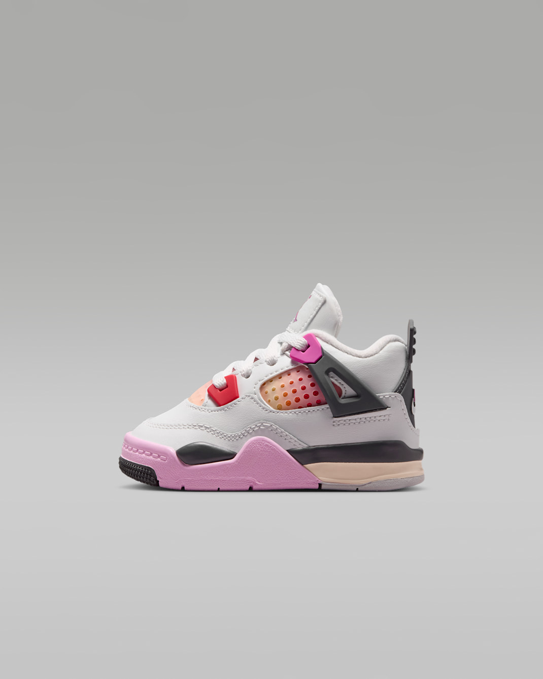 Jordan 4 Retro "Comic" Baby/Toddler Shoes - Off White/Anthracite/Fire Pink/Fire Pink