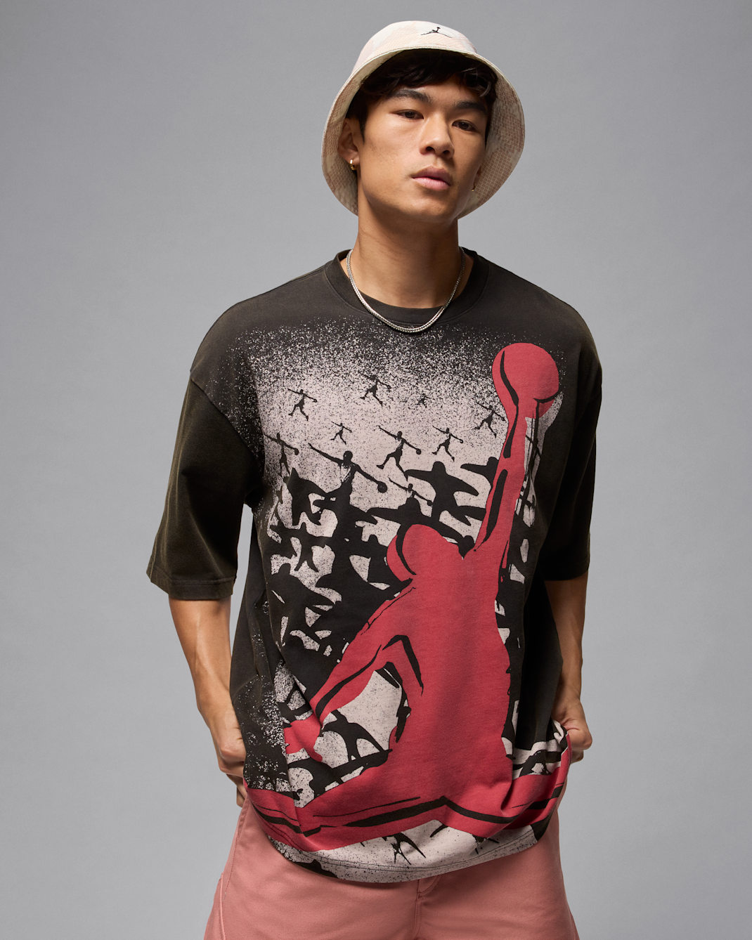 Jordan Men's Oversized Reissue T-Shirt - Black/Gym Red/Gym Red