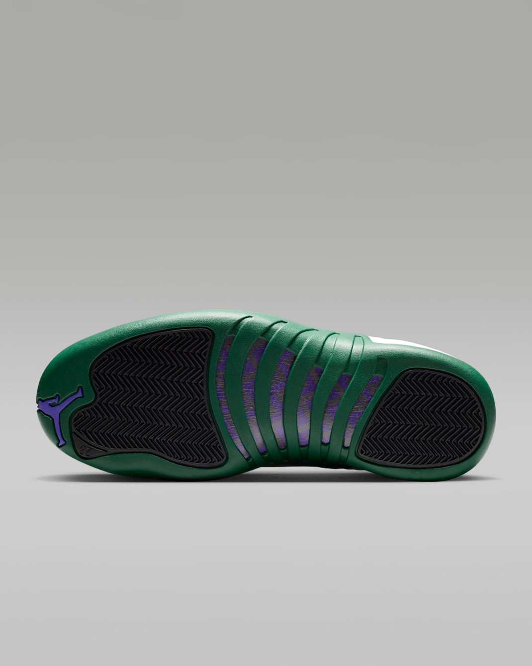 Air Jordan 12 Idols Become Rivals top view showing iridescent Jumpman TPU tab and eyelets