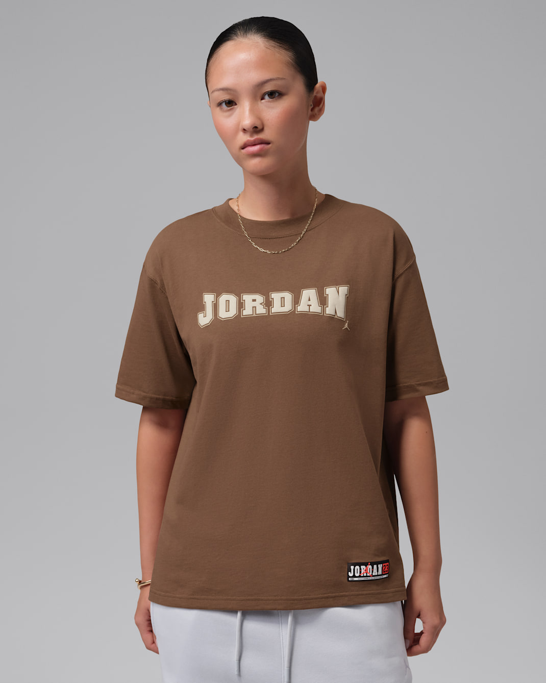 Jordan Brooklyn Women's Graphic T-Shirt - Fauna Brown/Pearl White