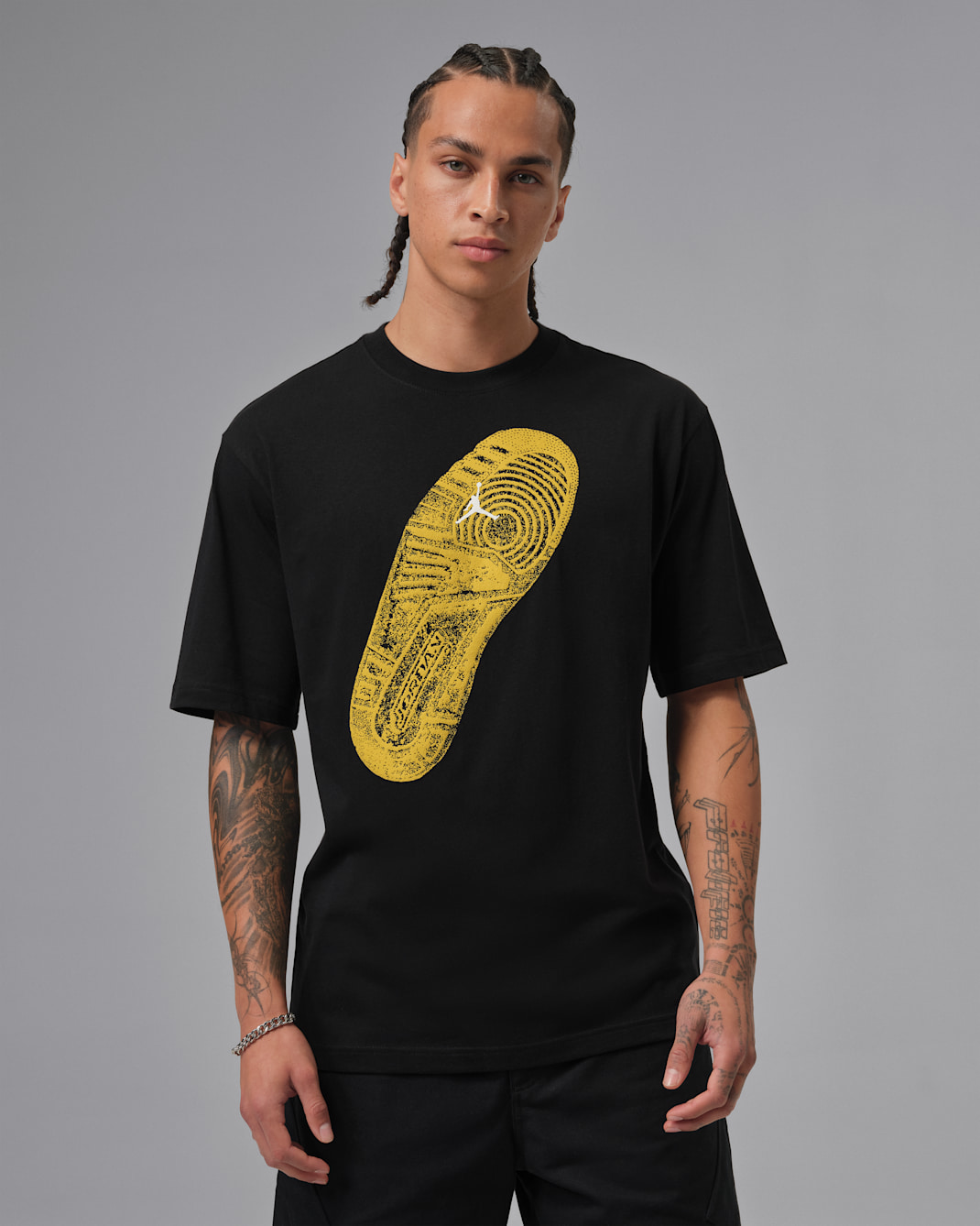 Jordan Brooklyn Men's Graphic T-Shirt - Black/Bright Citron/White