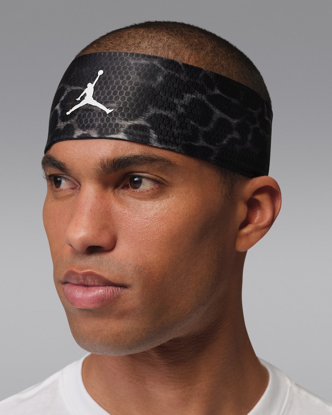 Jordan Dri-FIT Printed Performance Sport Headband - Black/White/White