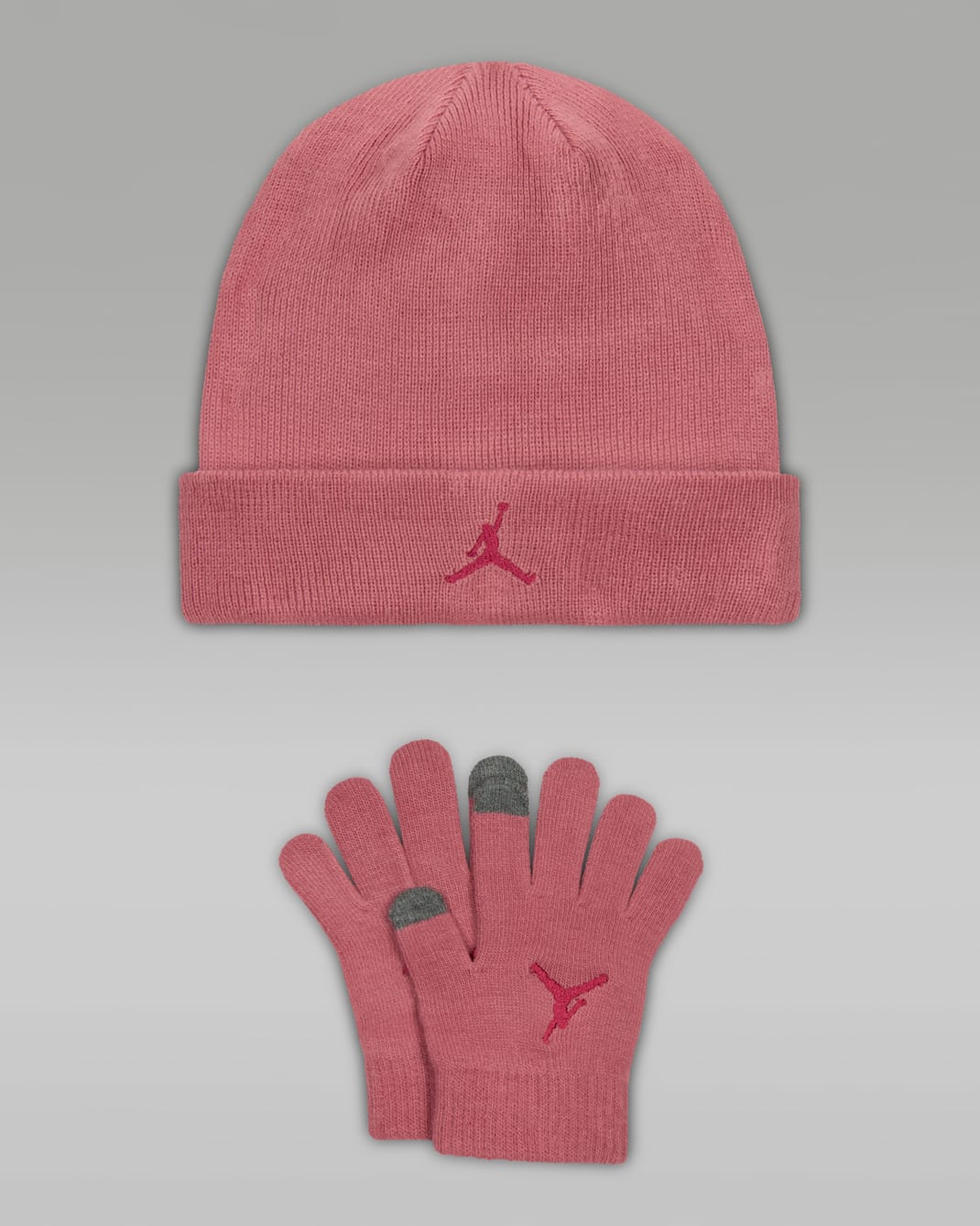 Jordan Essentials Big Kids' 2-Piece Beanie Set - Desert Berry