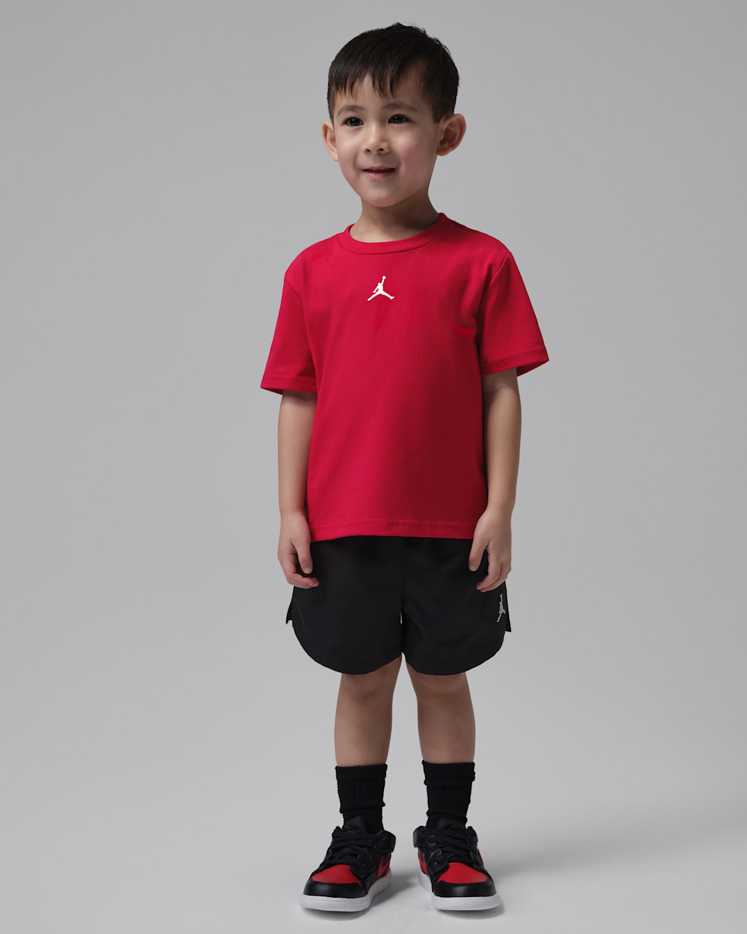 Conjunto de 2 piezas con shorts para jugar de tejido Woven Jumpman infantil Jordan - Negro