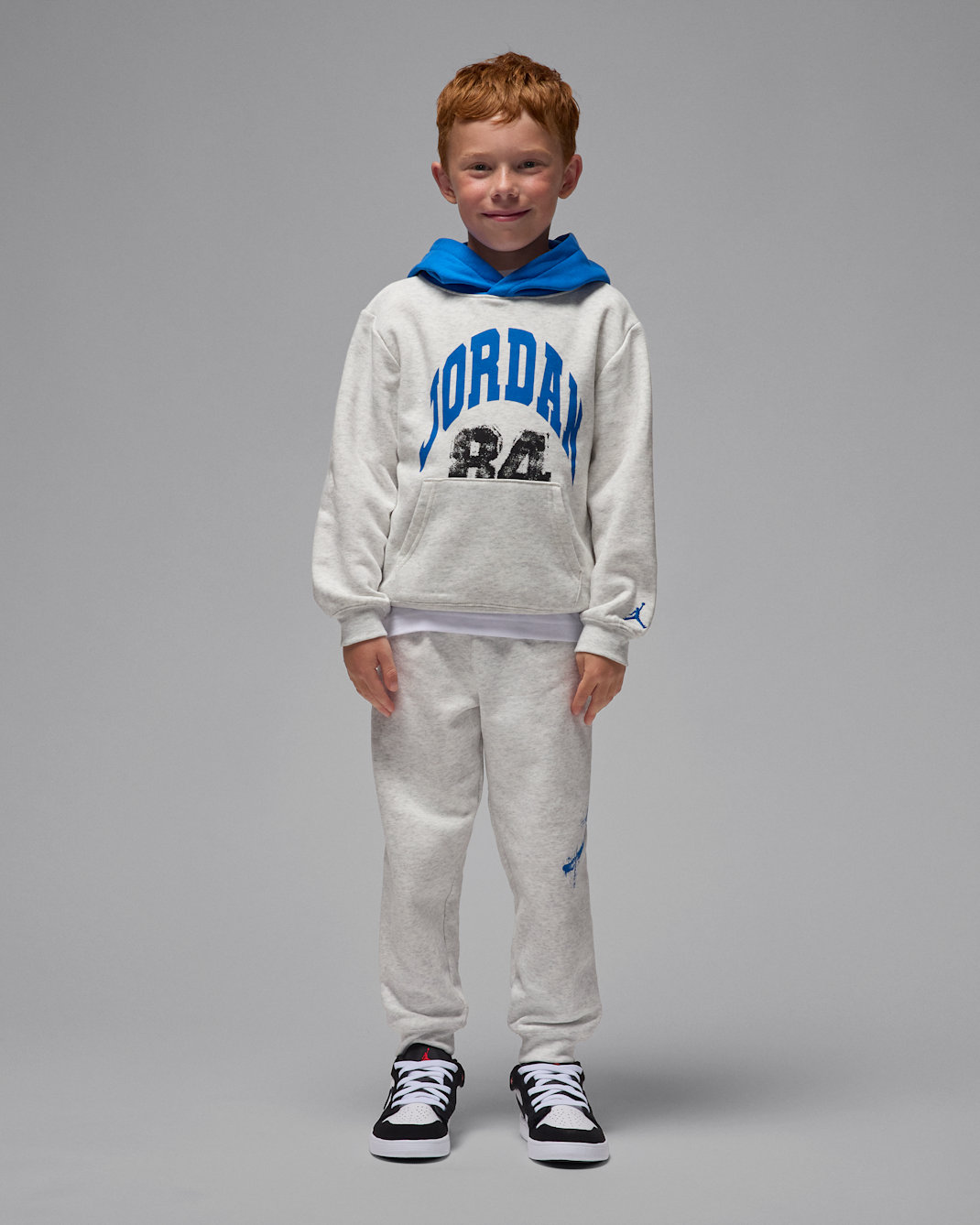 Jordan MVP Younger Kids' Two-Piece Jumpman Fleece Pullover Hoodie Set - Birch Heather
