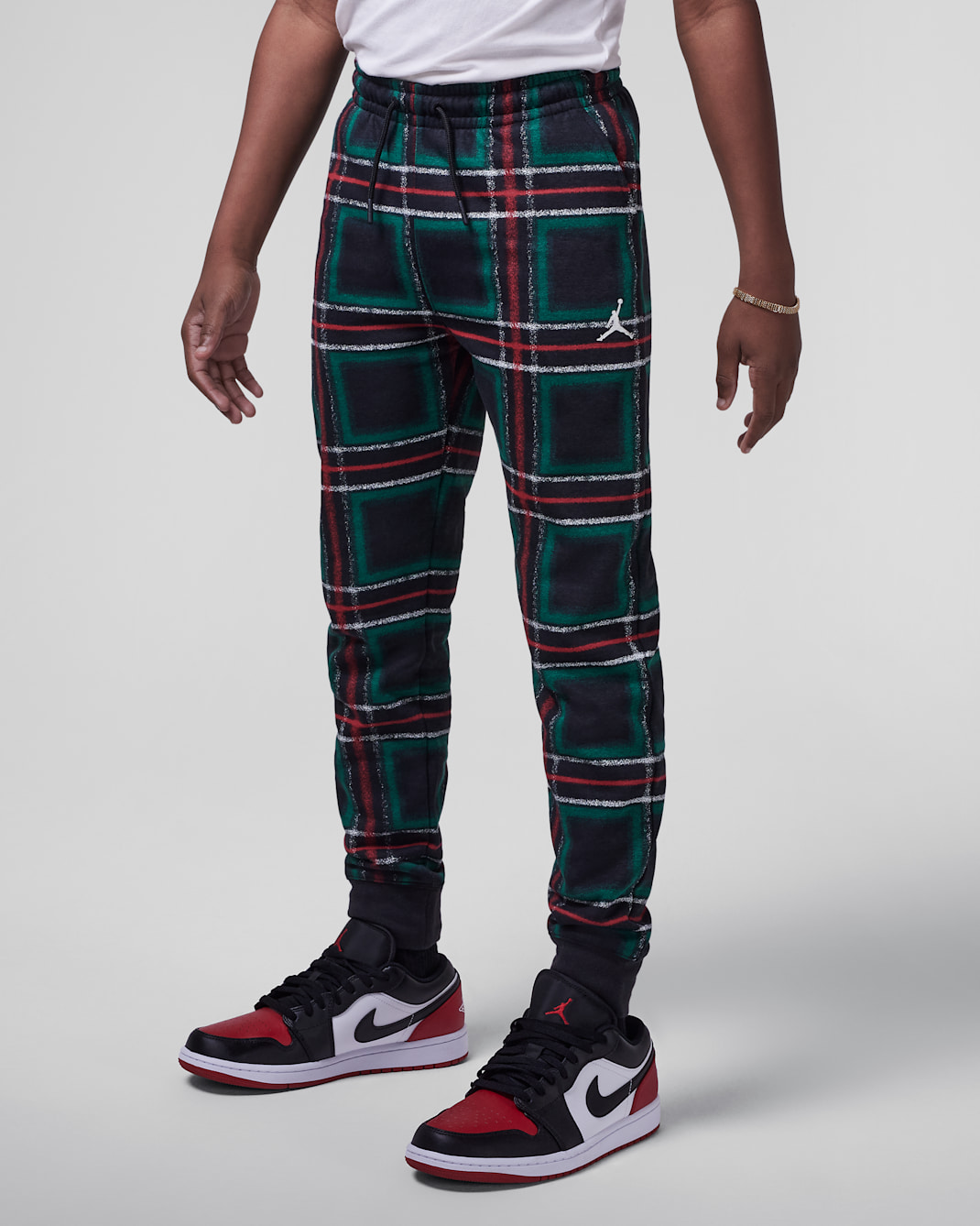 Pants de tejido Fleece para días festivos para niños talla grande Jordan Brooklyn Essentials - Negro
