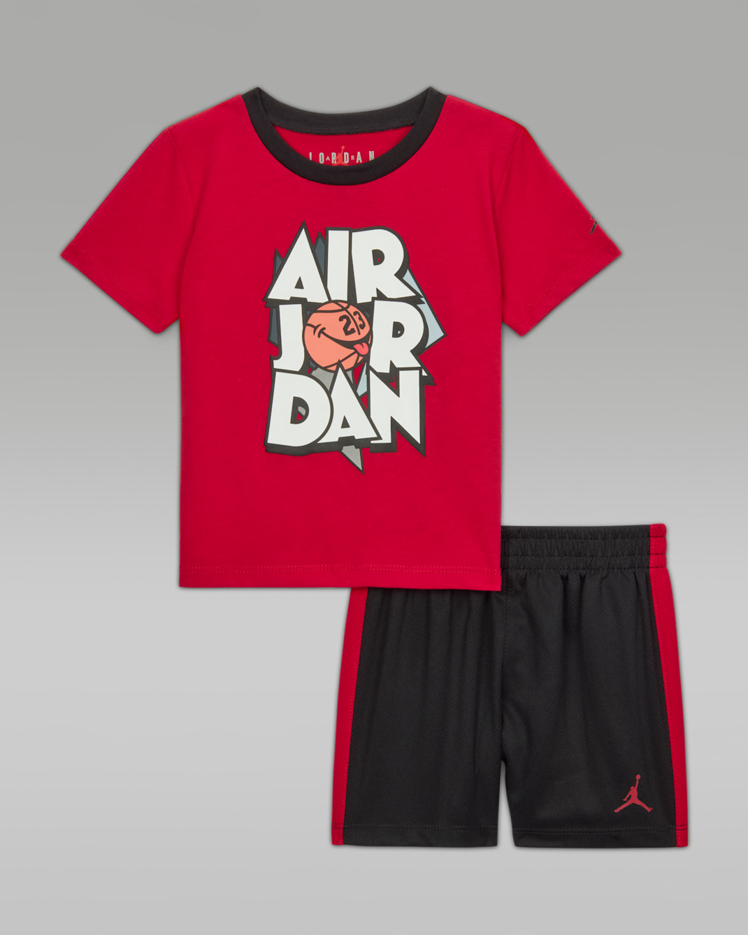 ジョーダン ベビー エアボール ツーピース メッシュ ショートパンツ セットアップ - ブラック