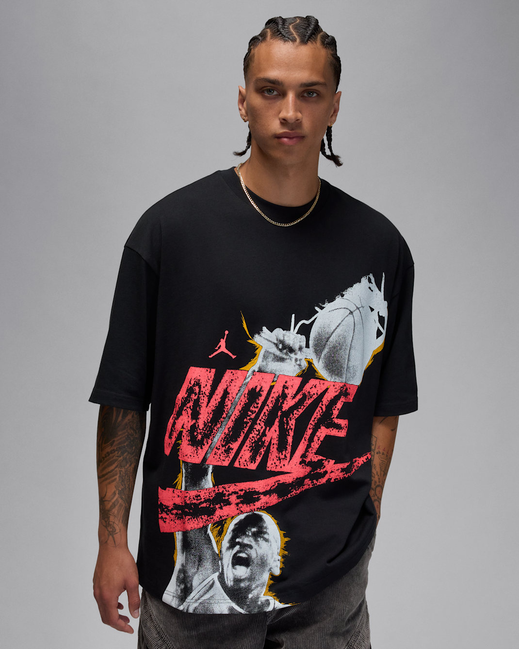 Oversized t-shirt Jordan Reissue för män - Svart/Infrared 23