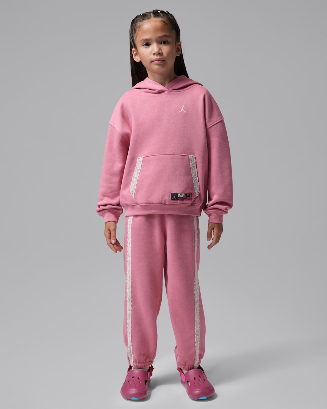 Jordan She's An All Star 2-teiliges Hoodie-Set (jüngere Kinder) - Desert Berry