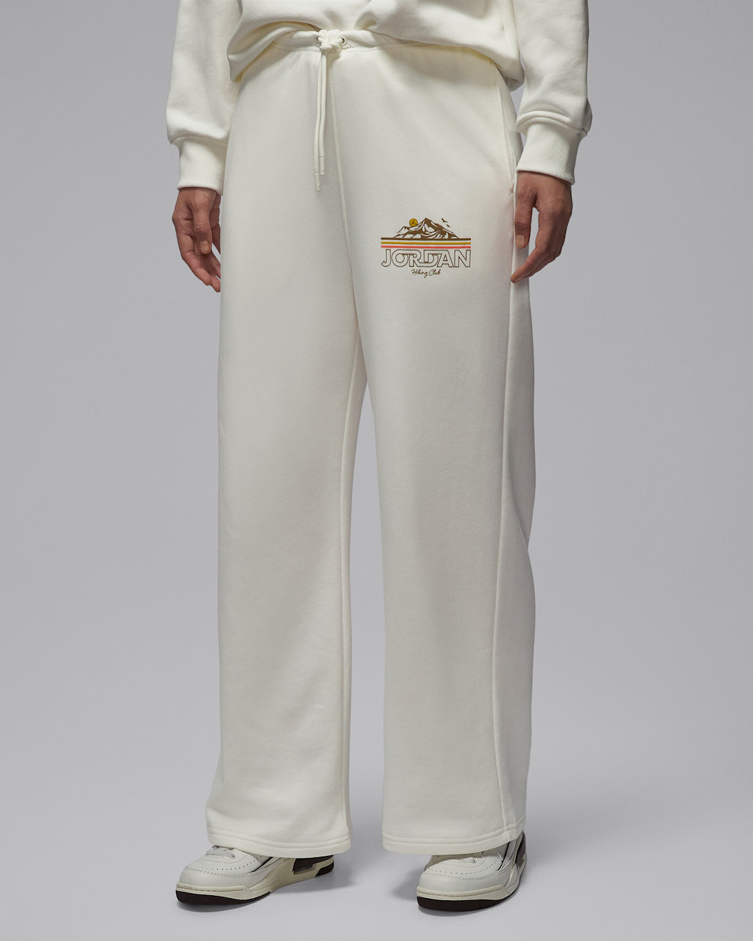 Jordan Brooklyn Fleece Women's Open-Hem Hike Mike Pants - Sail/Brown Kelp