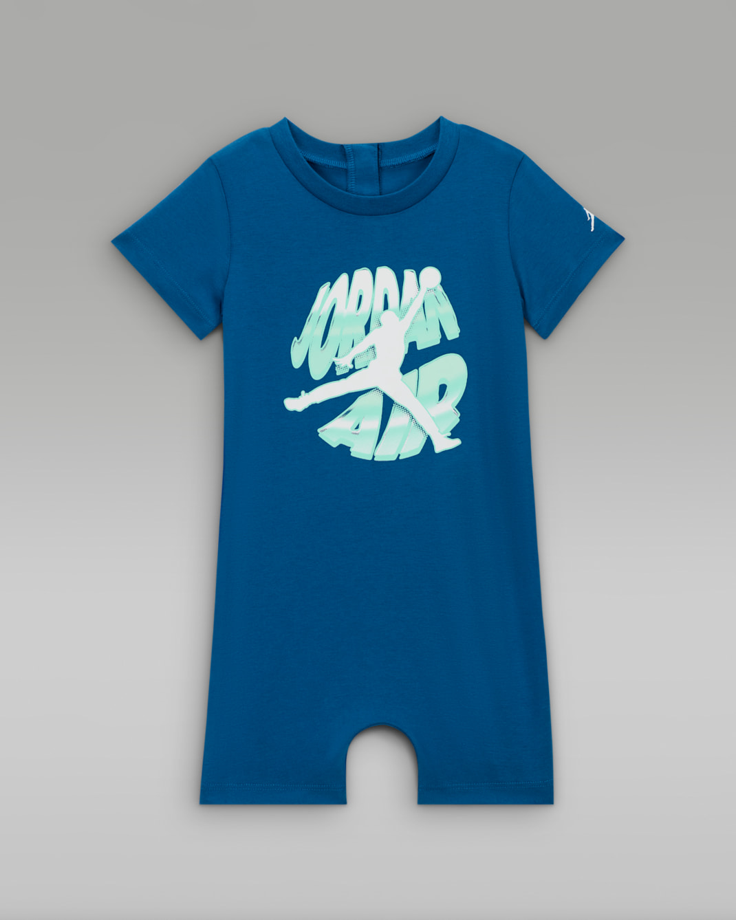 Jordan Air Stacked Baby (12-24M) Romper - Industrial Blue