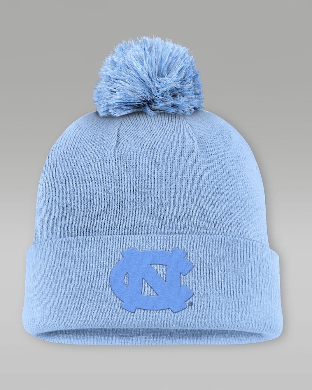 North Carolina Primetime Campus Toned Men's Jordan Brand College Cuffed Pom Beanie - Light Blue
