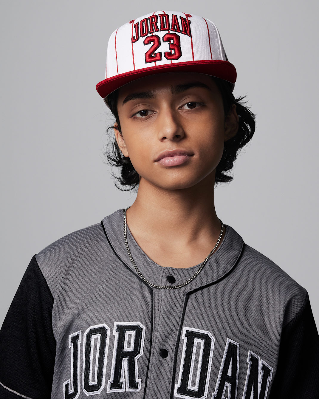 Jordan Big Kids' Jersey Flat Brim Cap - White