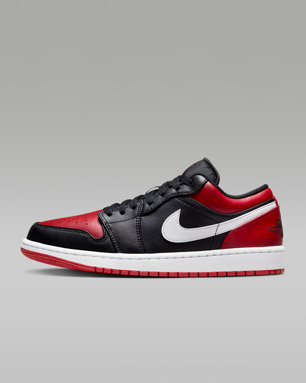 Air Jordan 1 Low Men's Shoes - Black/White/Gym Red