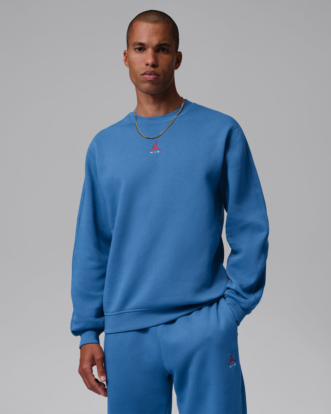Jordan Brooklyn sweatshirt met ronde hals voor heren - True Blue/University Red