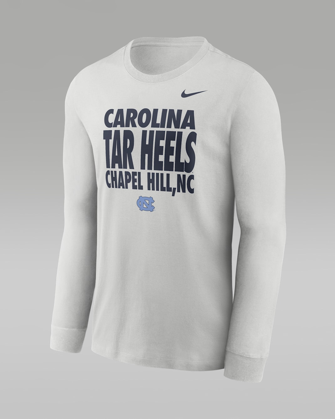 North Carolina Sideline Slogan Men's Jordan Brand Dri-FIT College Long-Sleeve T-Shirt - Photon Dust