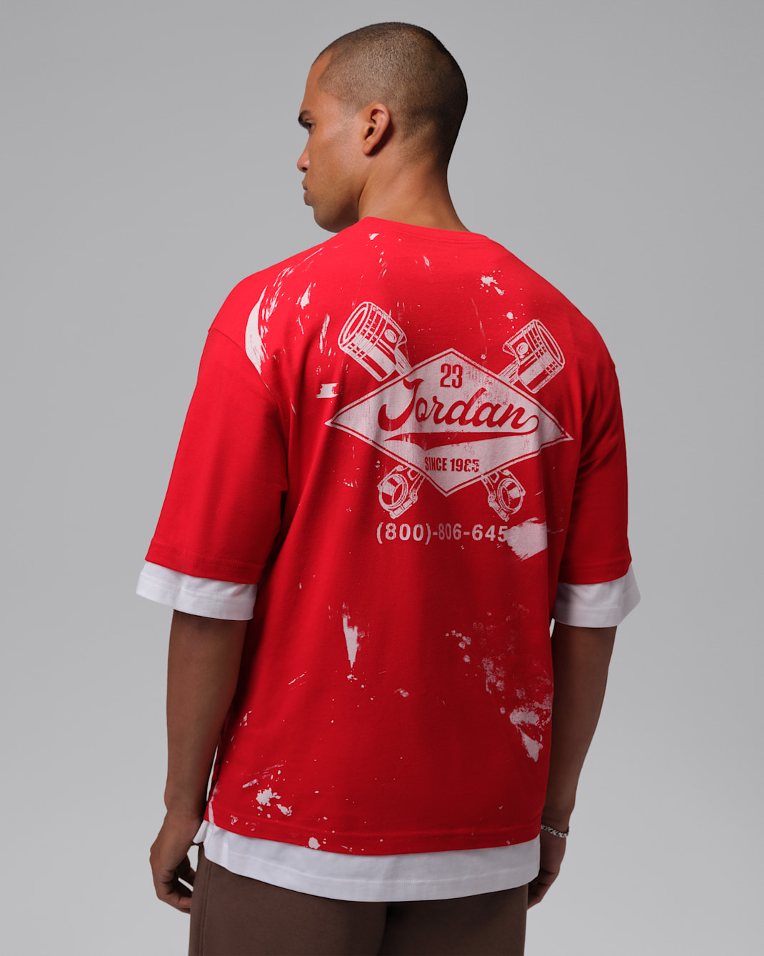 Jordan Brooklyn Men's Graphic T-Shirt - University Red