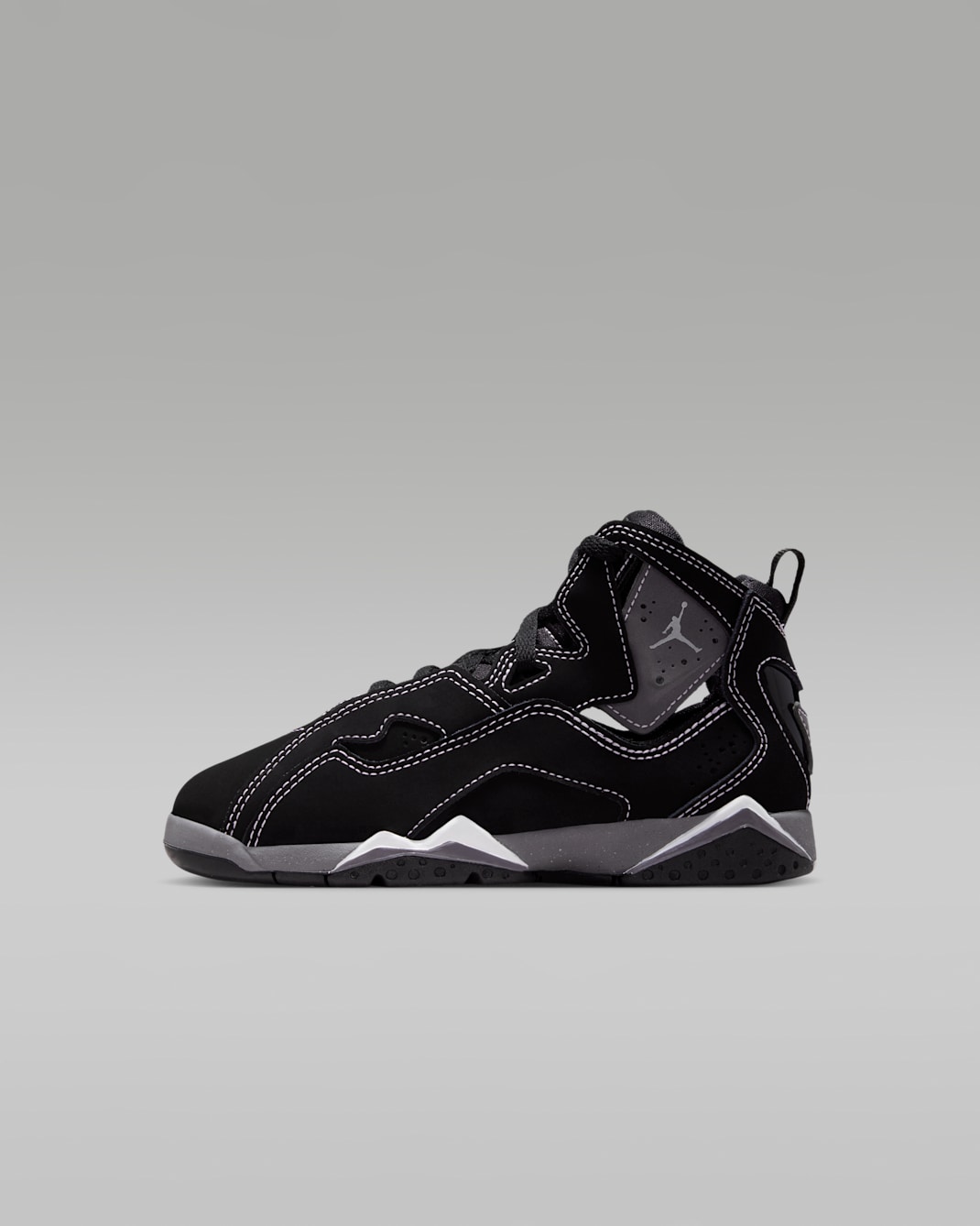 Tenis para niños de preescolar Jordan True Flight - Negro/Grafito claro/Plata metalizado