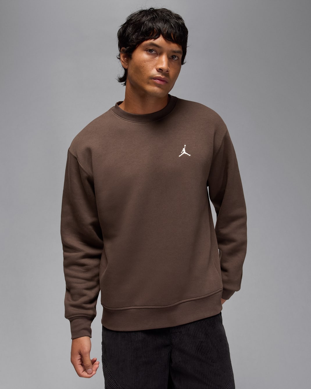 Jordan Brooklyn Fleece Men's Crew-Neck Sweatshirt - Baroque Brown/Sail