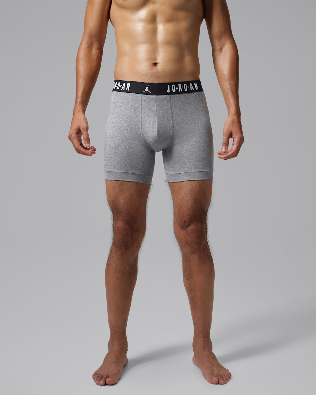 ジョーダン メンズ Dri-FIT コットン ボクサーブリーフ (5枚) - カーボンヘザー