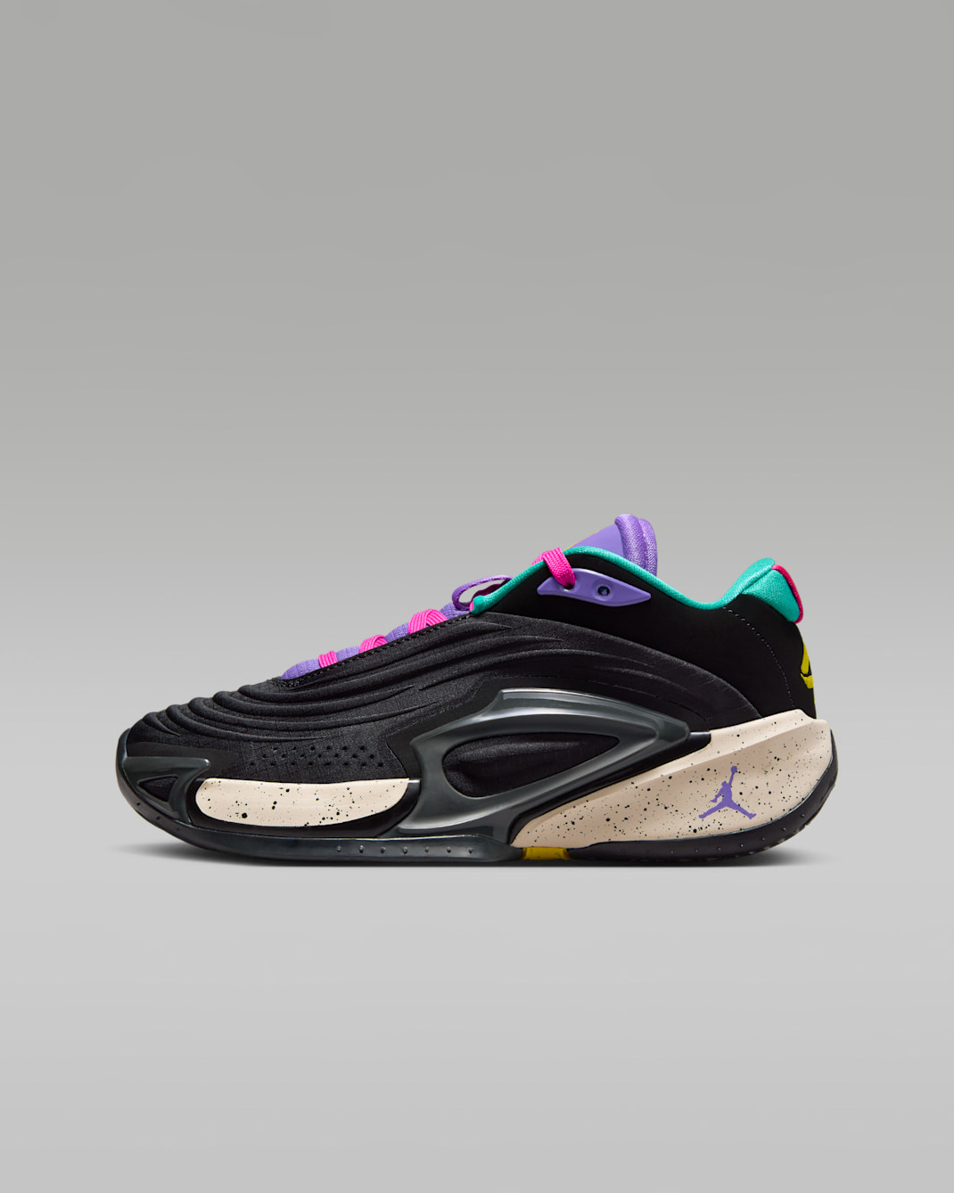 Luka 3 Big Kids' Basketball Shoes - Black/Hyper Jade/Pink Prime/Hyper Grape