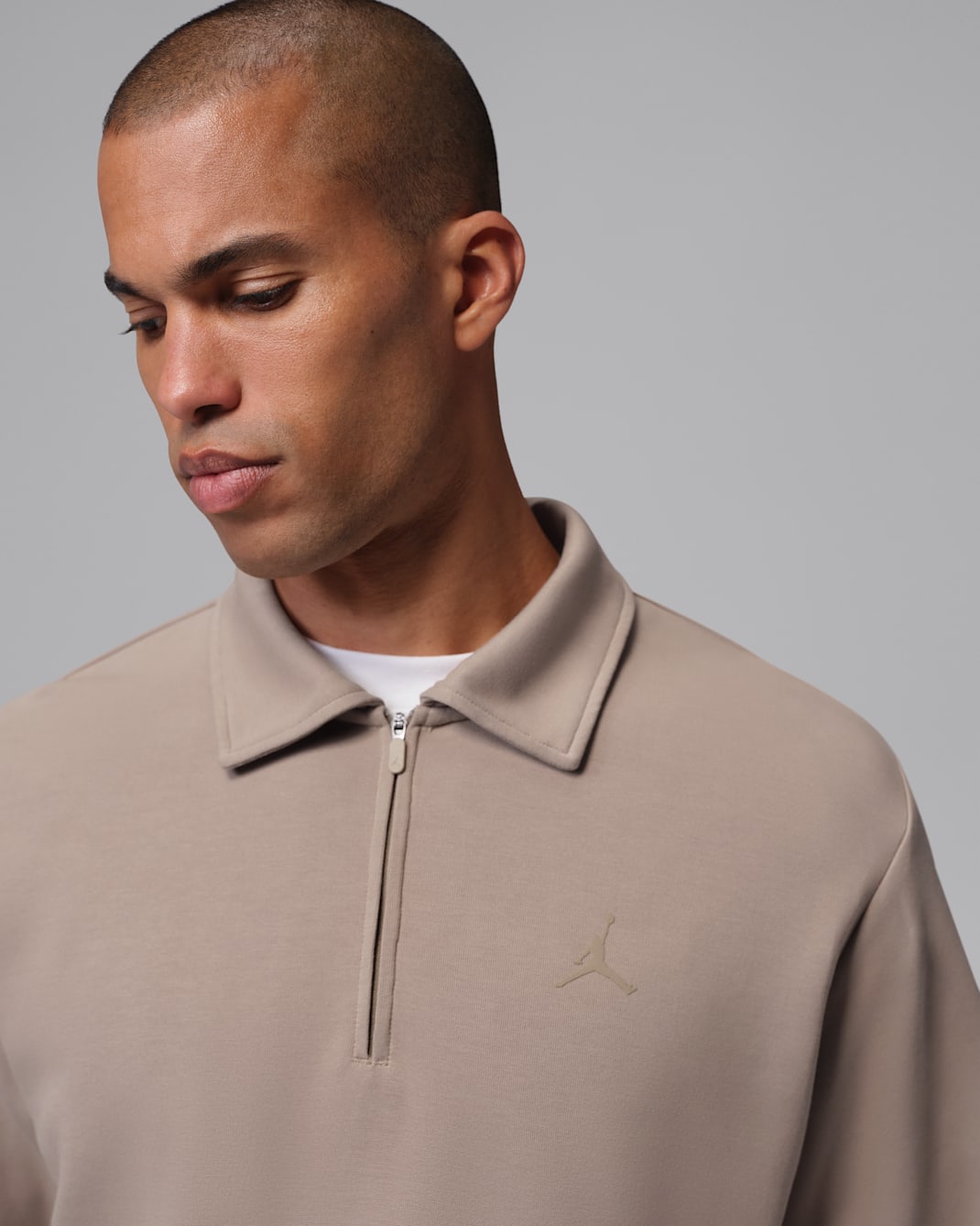 Jordan Men's 1/4-Zip Collared Long-Sleeve Golf Top