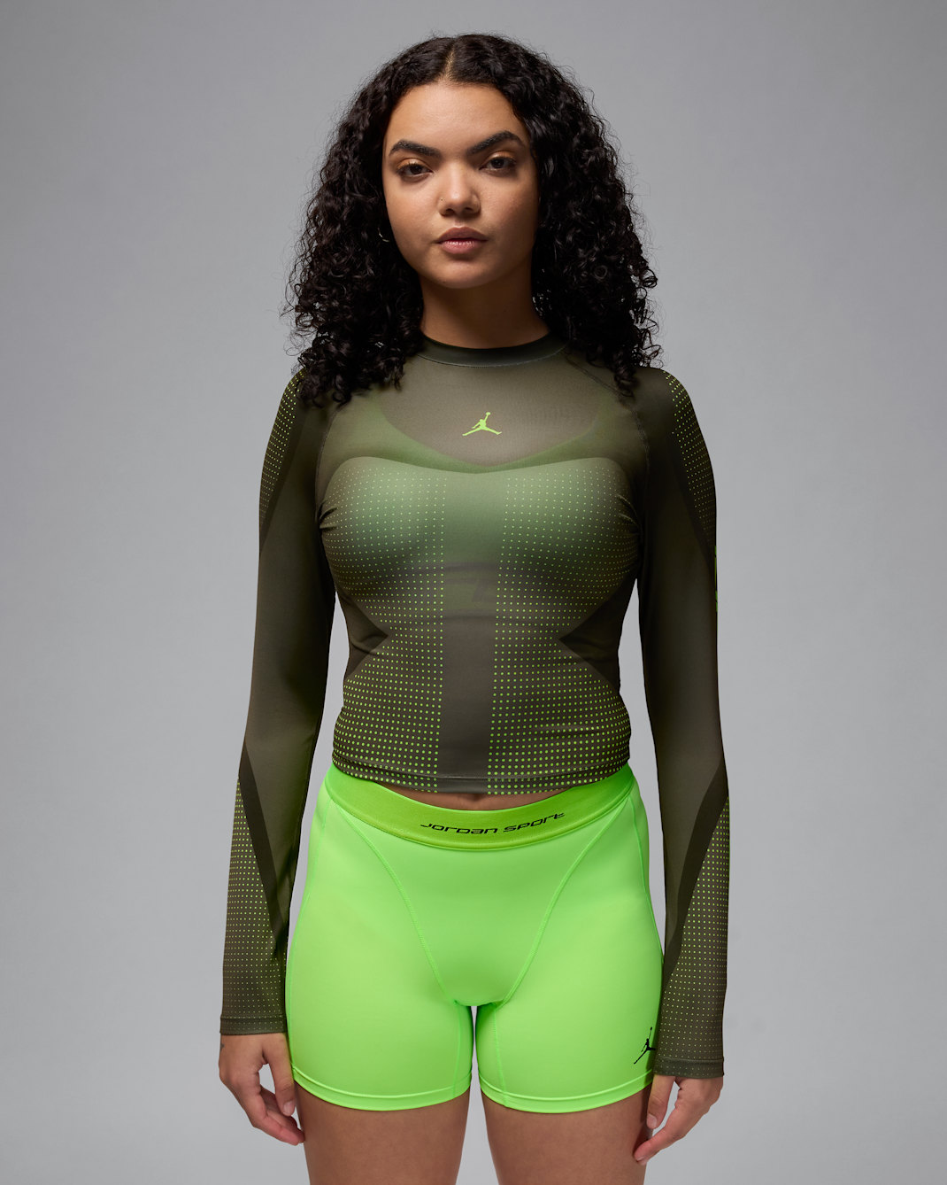 Haut à manches longues Dri-FIT Jordan Sport pour femme - Off Noir