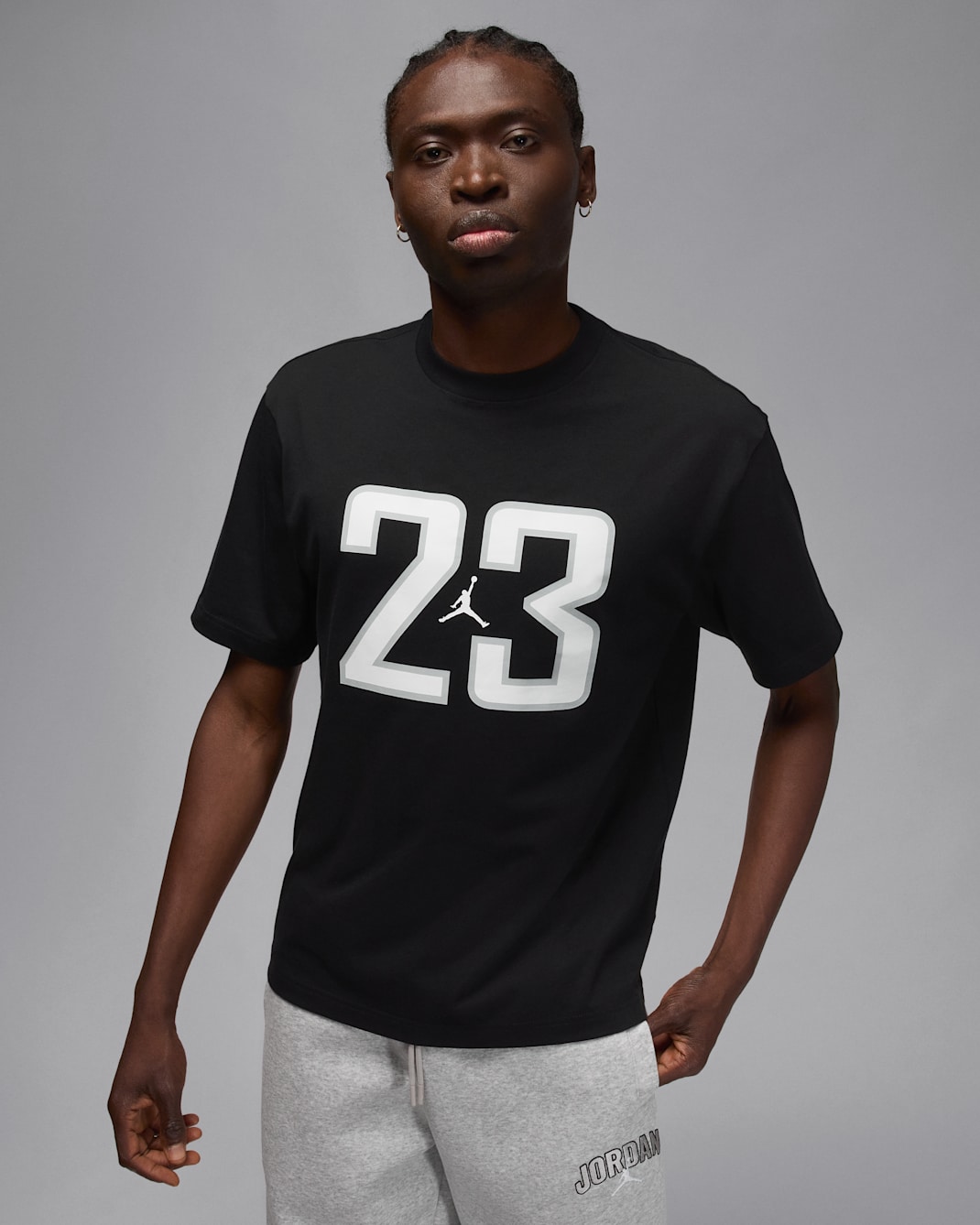 T-shirt Jordan Brooklyn för män - Svart/Vit/Vit