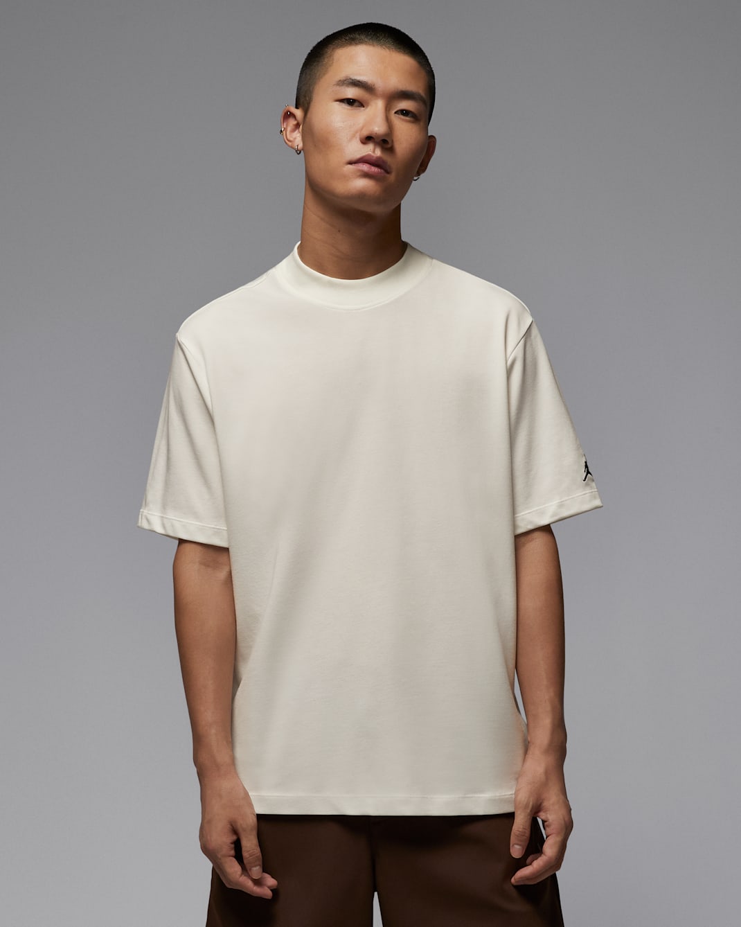 Jordan Sport Men's Dri-FIT Mock-Neck Golf Top - Sail/Black