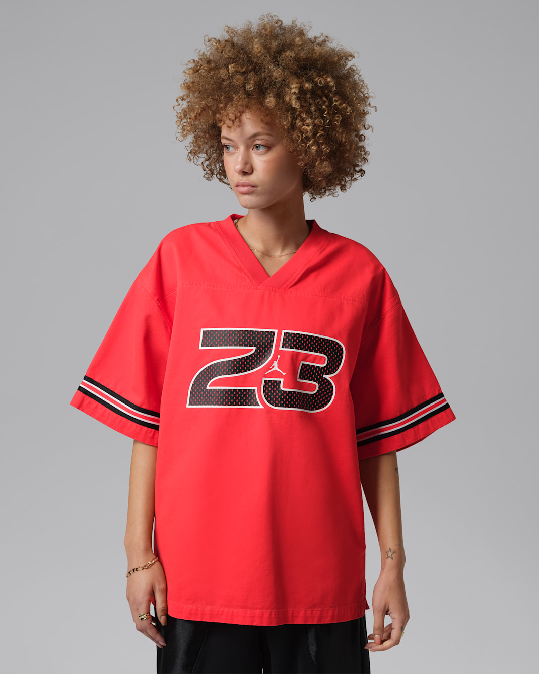 Jordan Flight Women's Woven Jersey Top - Chile Red