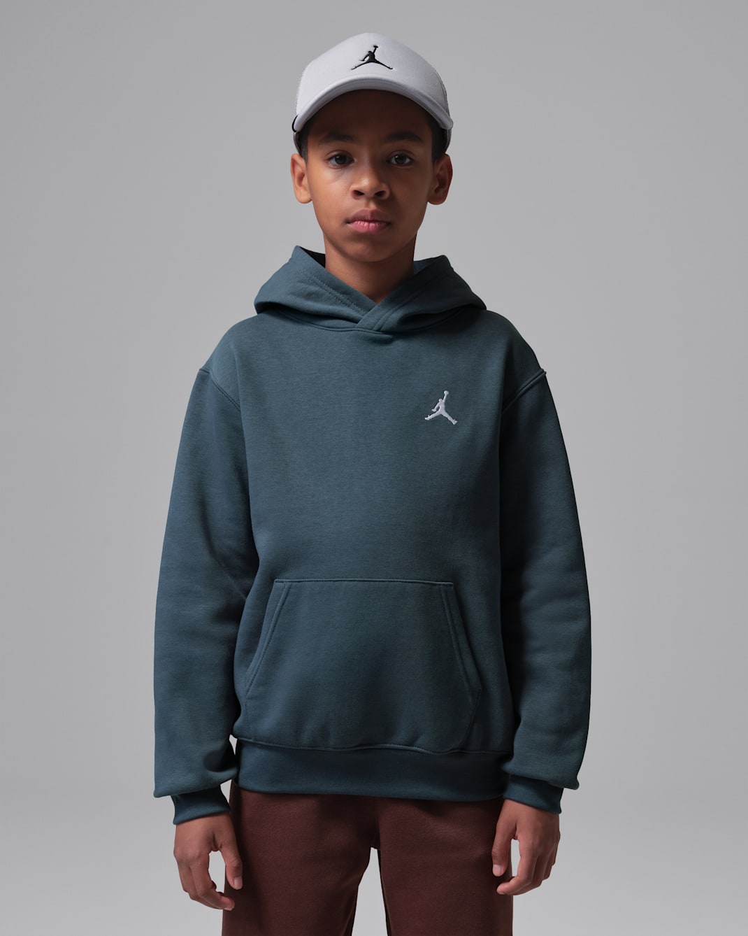 Jordan Brooklyn Fleece belebújós, kapucnis pulóver nagyobb gyerekeknek - Squadron Blue