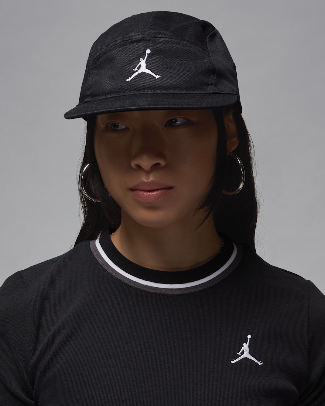 Jordan Fly Flat Bill Hat - Black/White