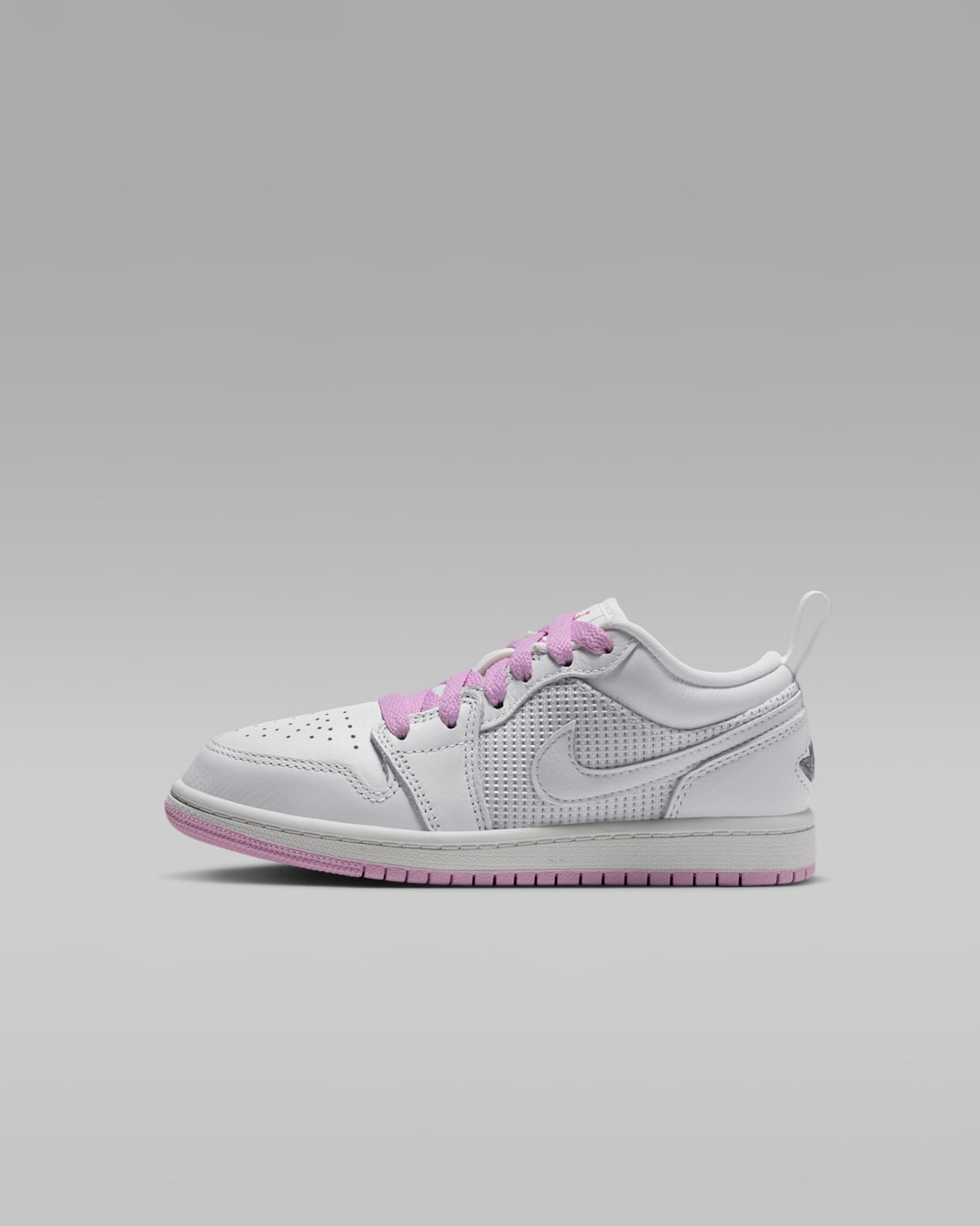 Chaussure Jordan 1 Low SE pour enfant - Summit White/Light Arctic Pink/Silver