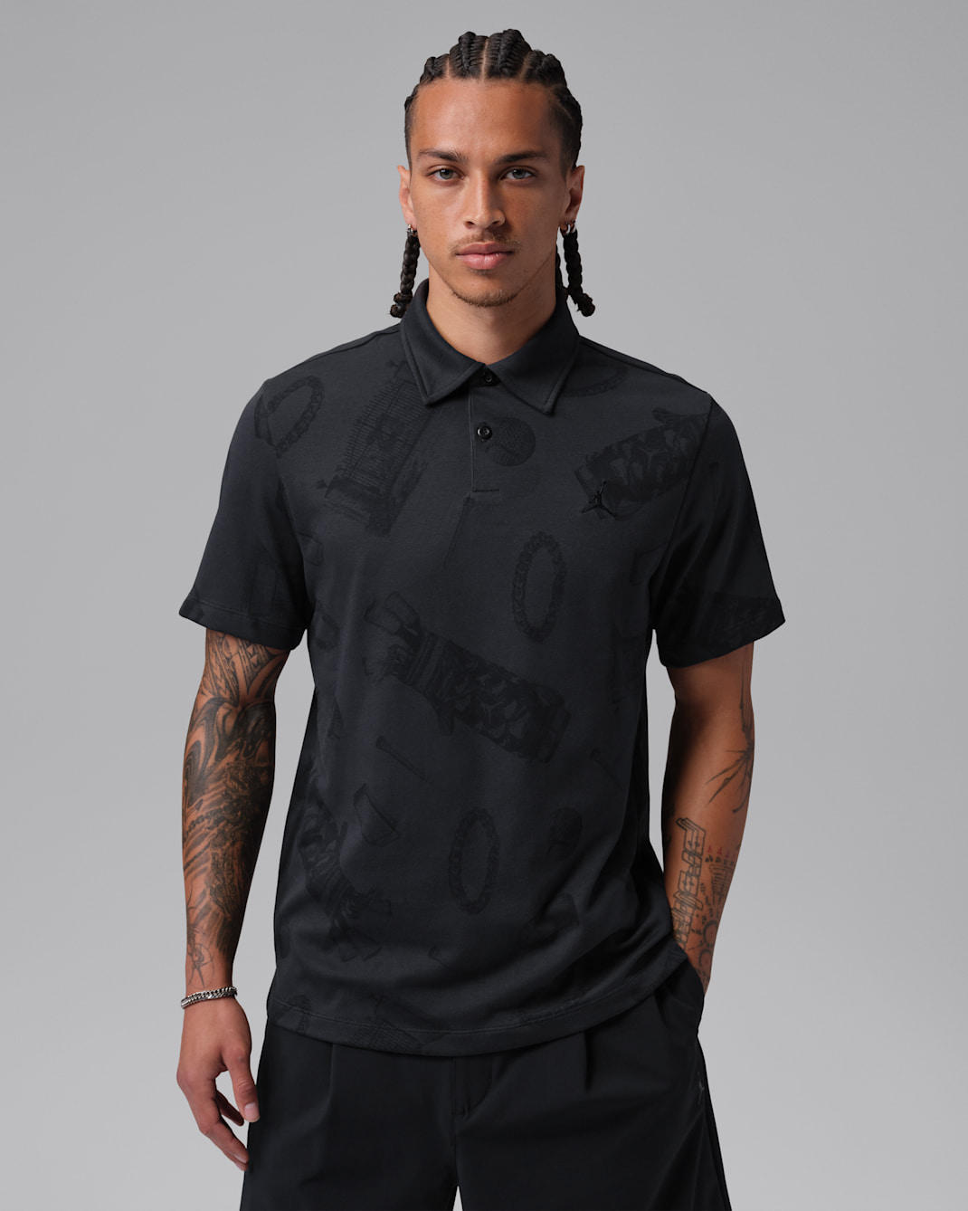 Polo de golf Dri-FIT para hombre Jordan - Sombrío apagado/Negro