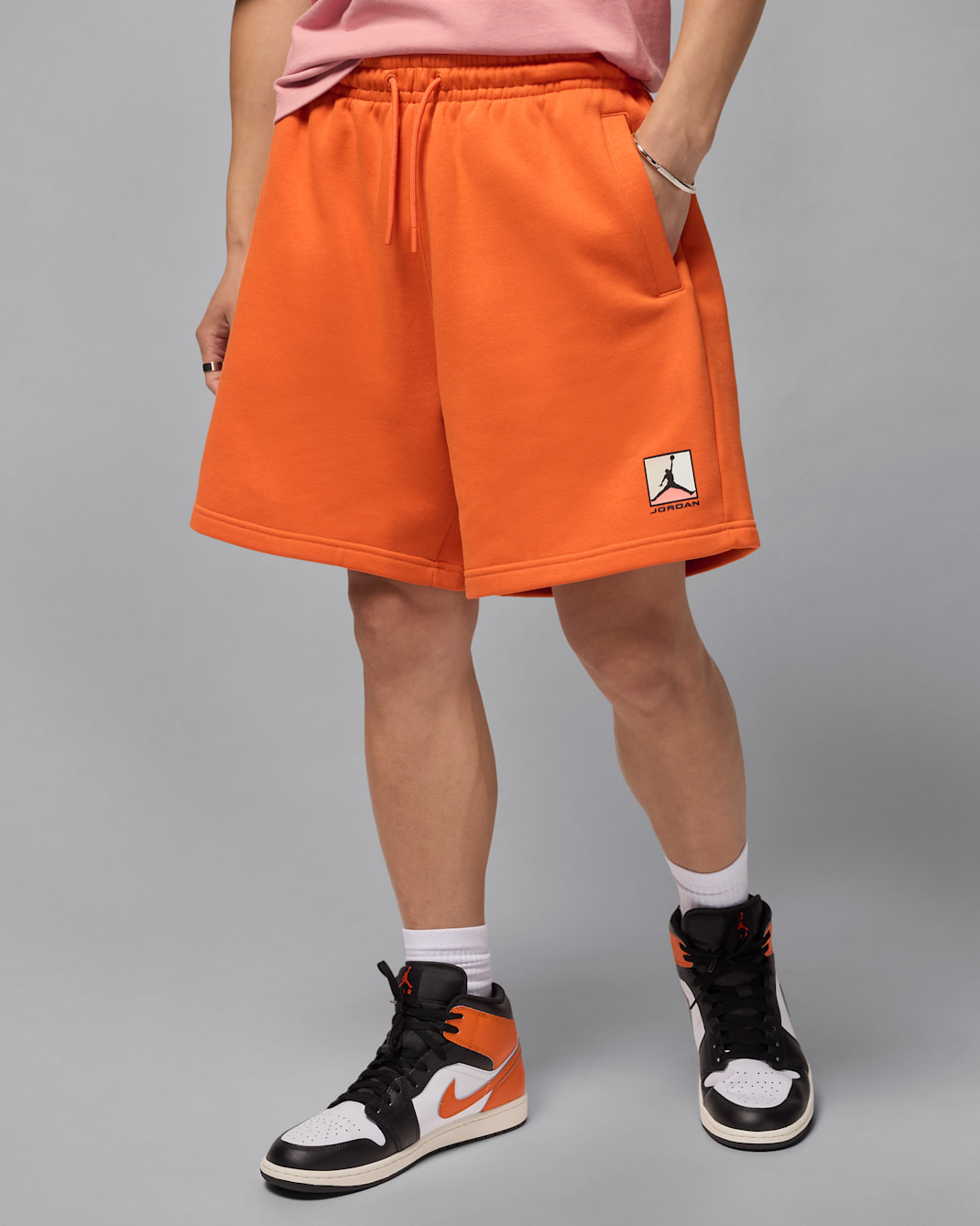 Jordan Brooklyn Fleece Men's Graphic Shorts - Starfish/Black
