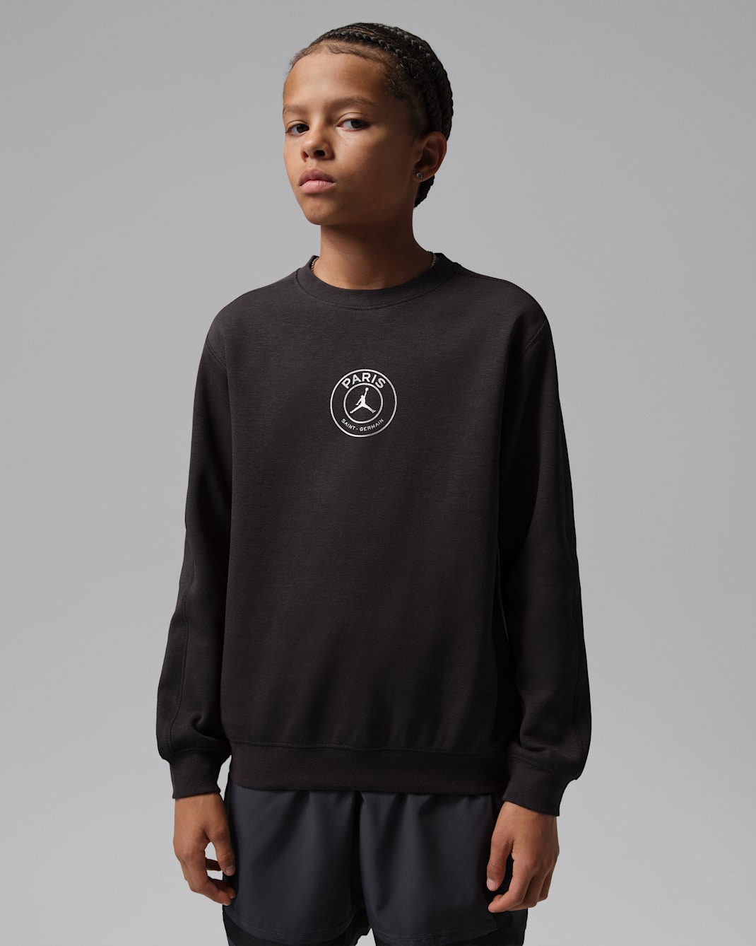 ジョーダン パリ サンジェルマン (PSG) ジュニアフープクルー - オイルグレー