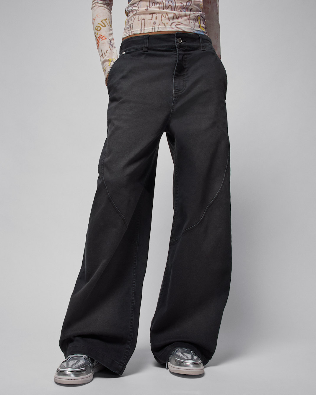 Jordan Flight Women's '91 Wide-Leg Baggy Trousers - Black